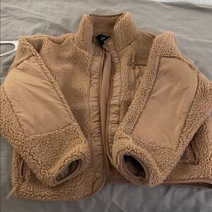 Fabletics Tan Teddy Jacket